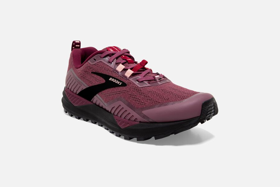 Brooks Israel Cascadia 15 Trail Running Shoes Womens - Burgundy - WLB-068172